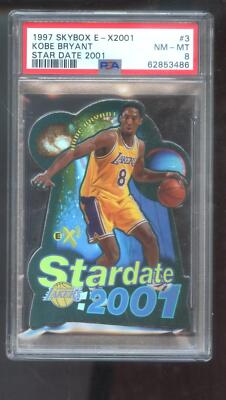 1997-98 Skybox E-X2001 Star Date 2001 EX2001 #3 Kobe Bryant PSA 8