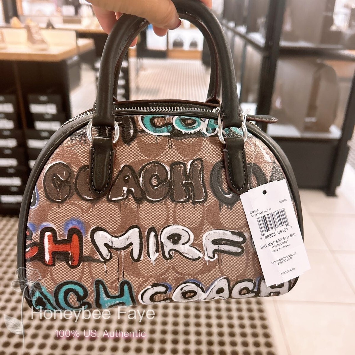 NWT Coach X Mint + Serf Sydney Satchel In Signature Canvas CM095