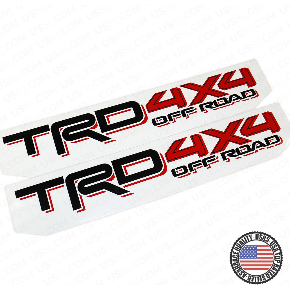2x 3D TRD 4x4 Off Road Sport Back Pickup Bed Truck Logo Sticker