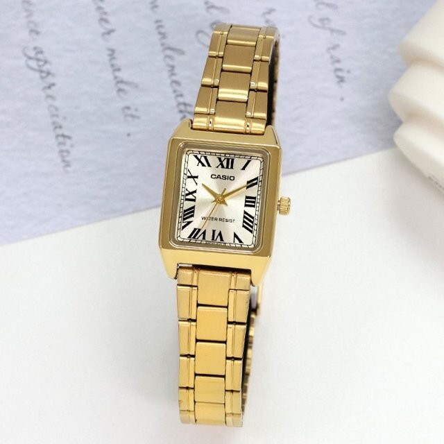 Casio LTP-V007G-9B Women's Classis Square Gold Metal Watch | eBay