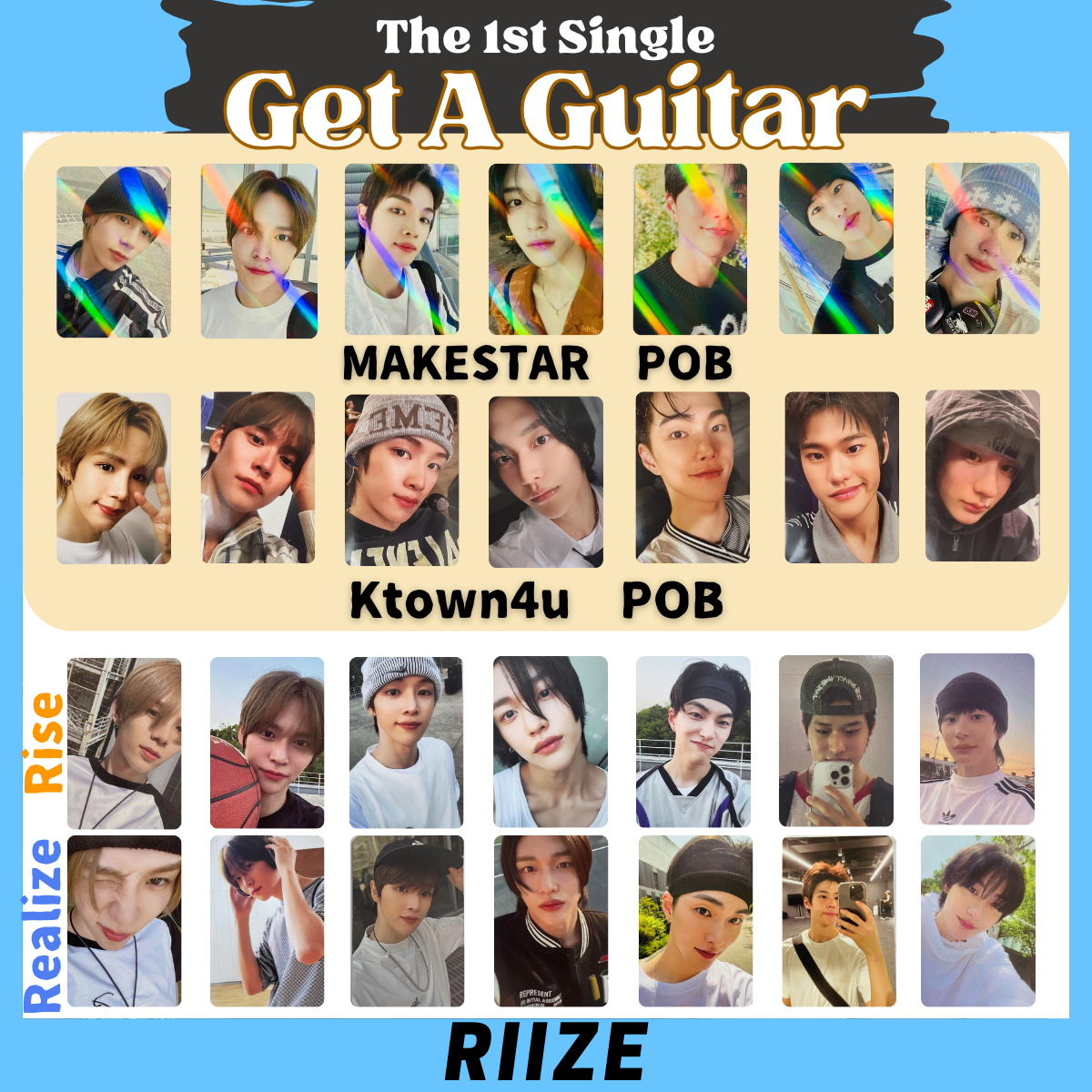 ウンソク Get A Guitar makestar ラキドロ トレカ RIIZE Photocard Get