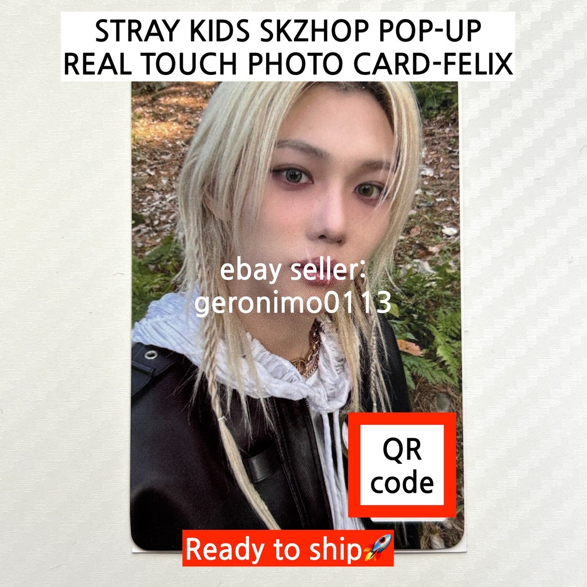 RARE] STRAY KIDS SKZHOP POP-UP REAL TOUCH PHOTO CARD-FELIX/STRAY
