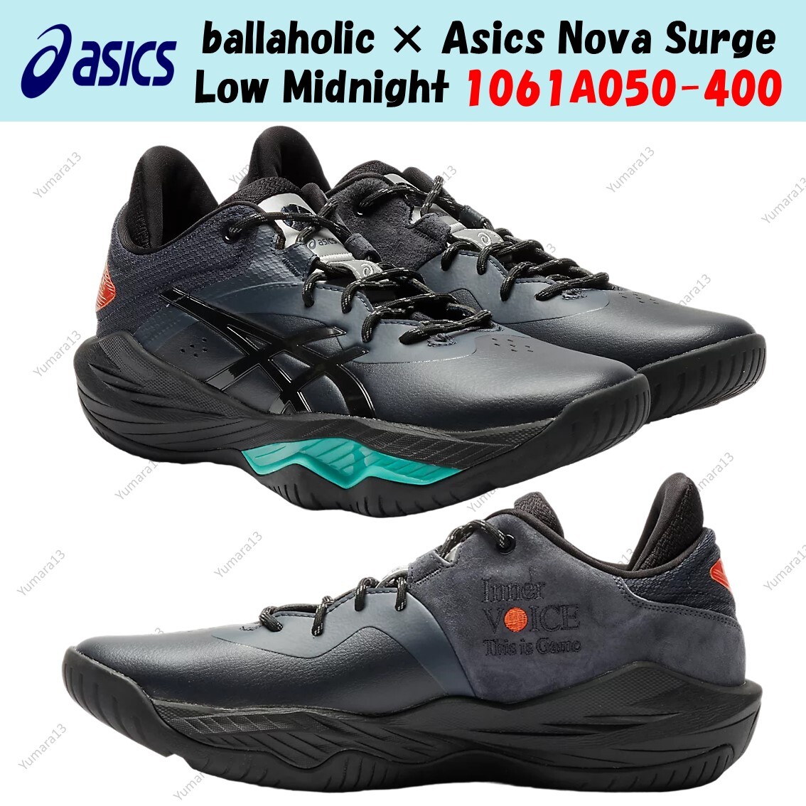 ballaholic × Asics Nova Surge Low Midnight 1061A050-400 Men's Size