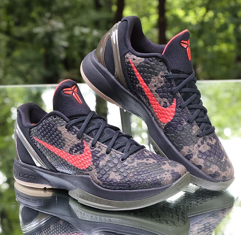 Nike Kobe 6 Protro Italian Camo Men's Size 6 Black Crimson FQ3546