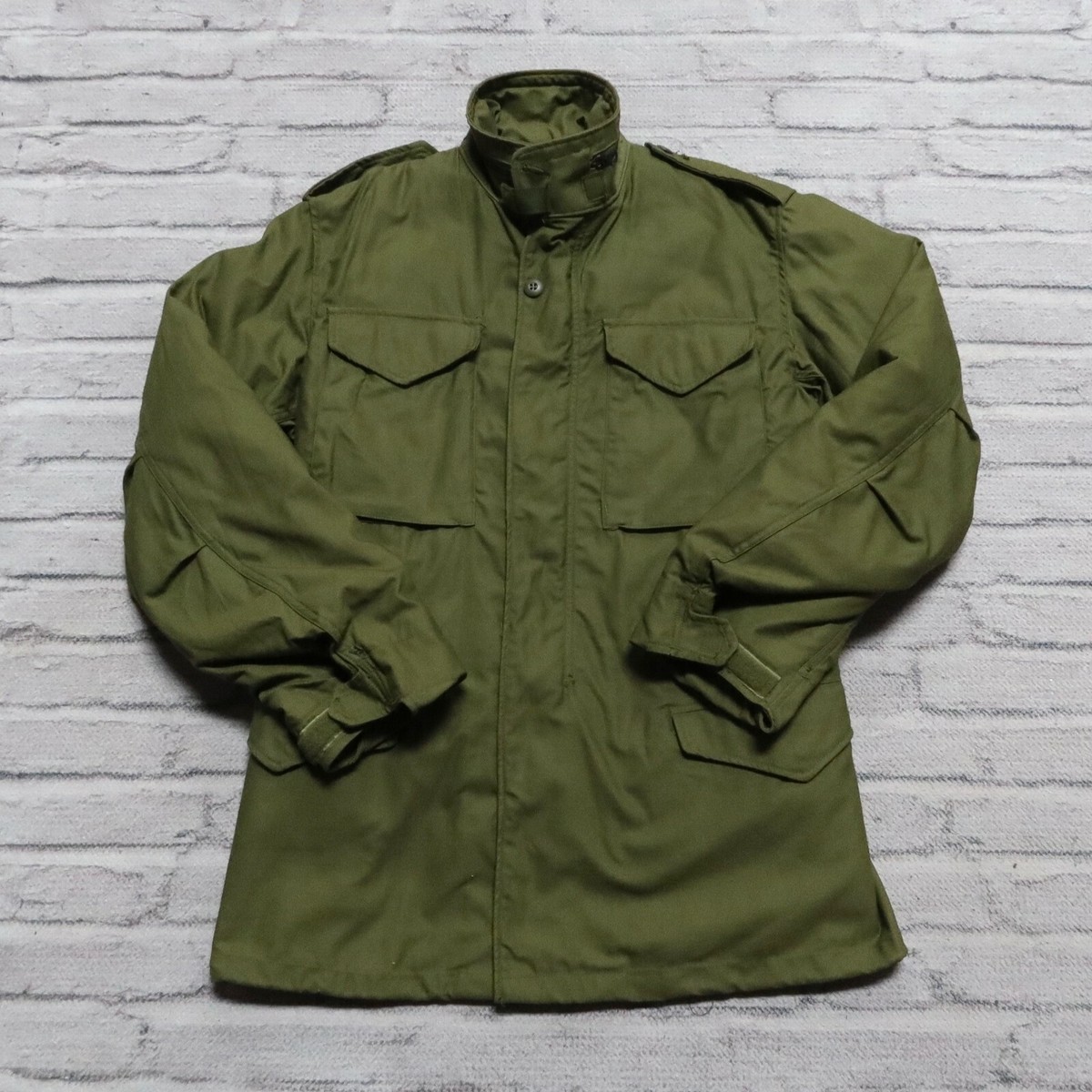 Vintage Alpha Industries M-65 Jacket Size S Military Green Made in