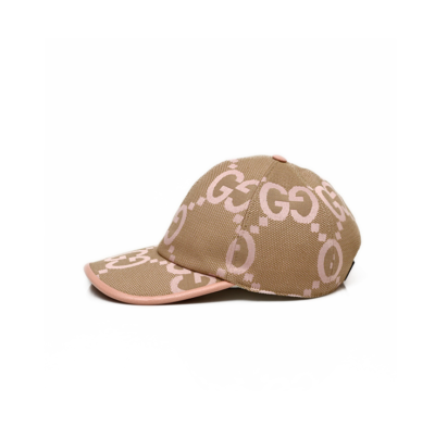 GUCCI Jumbo GG Hat Baseball size M 57~58cm Beige x Pink 735011