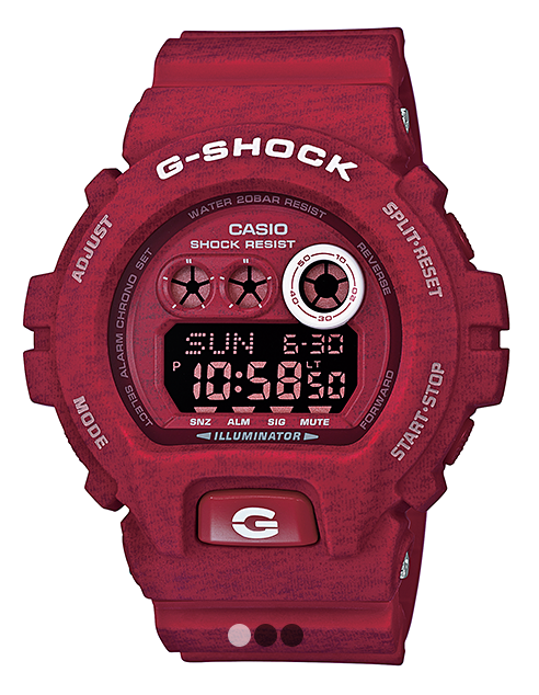 Casio G-Shock GD-X6900HT-4 Heathered Red Pattern Mens Digital