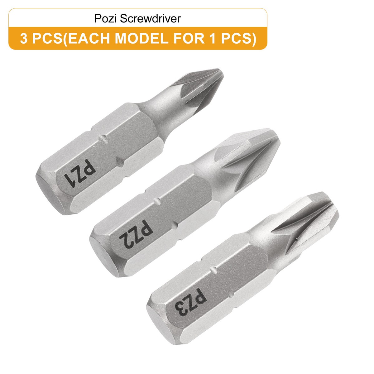 PZ1/PZ2/PZ3 Magnetic Pozi Screwdriver Bit 1/4