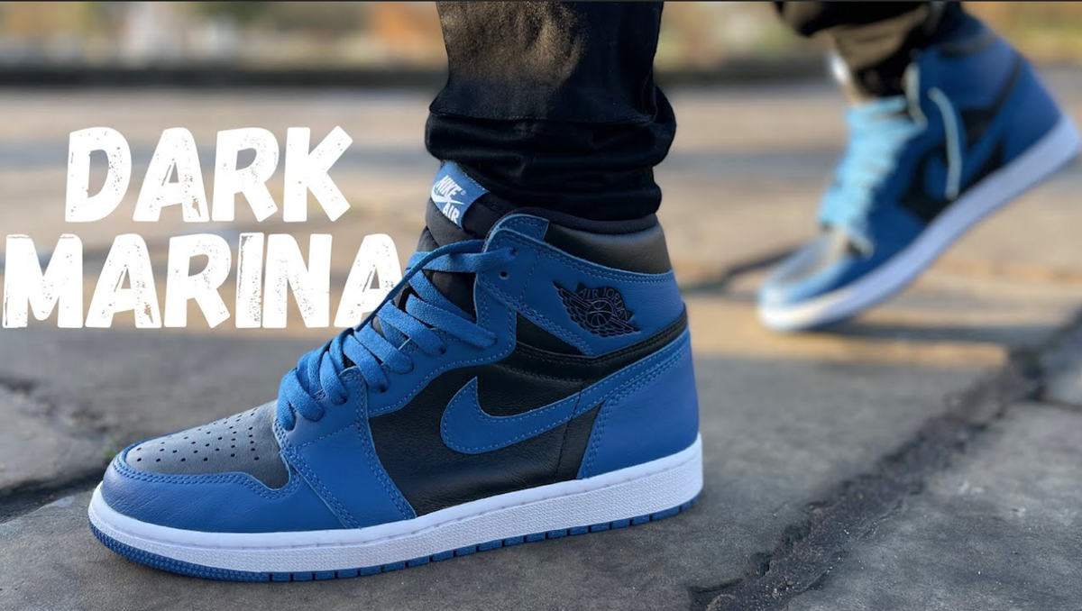 NIKE AIR JORDAN 1 RETRO HIGH OG DK Marina blue/black-white Men