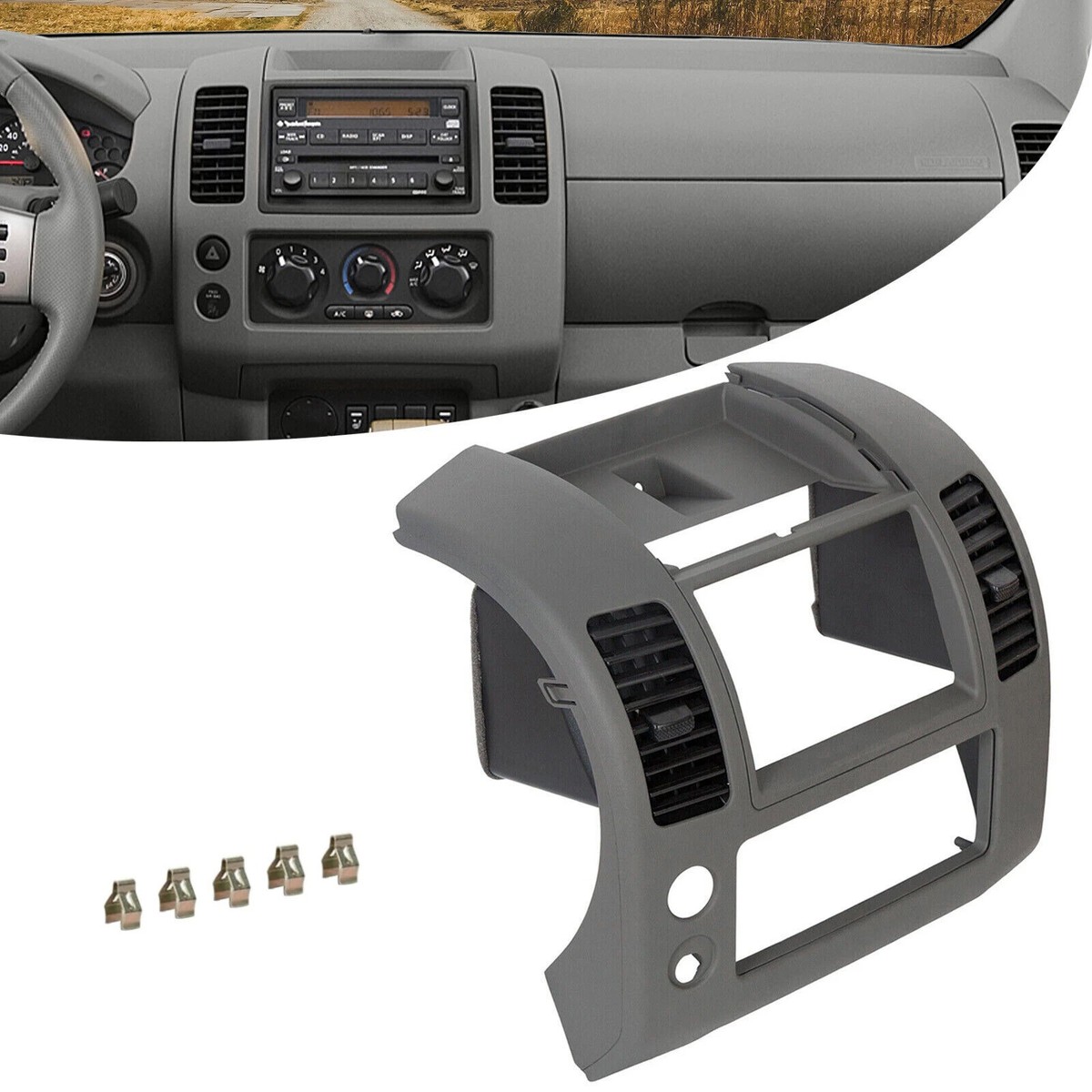 For 05-20 Nissan Frontier Center Dash Console Instrument Panel Lid