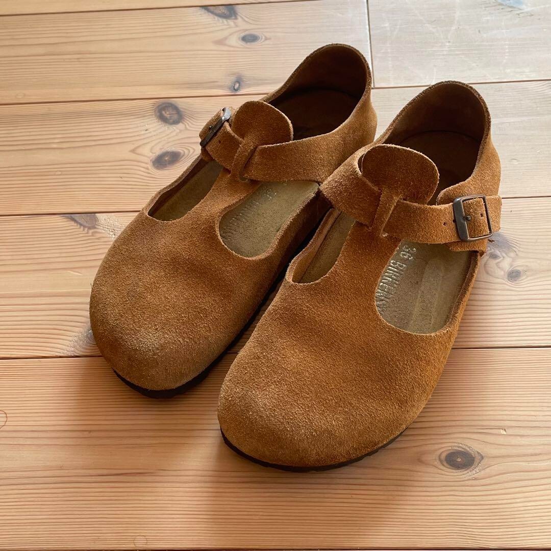 BIRKENSTOCK PARIS Mary Jane Flat Strap Shoes MINK Brown Narrow