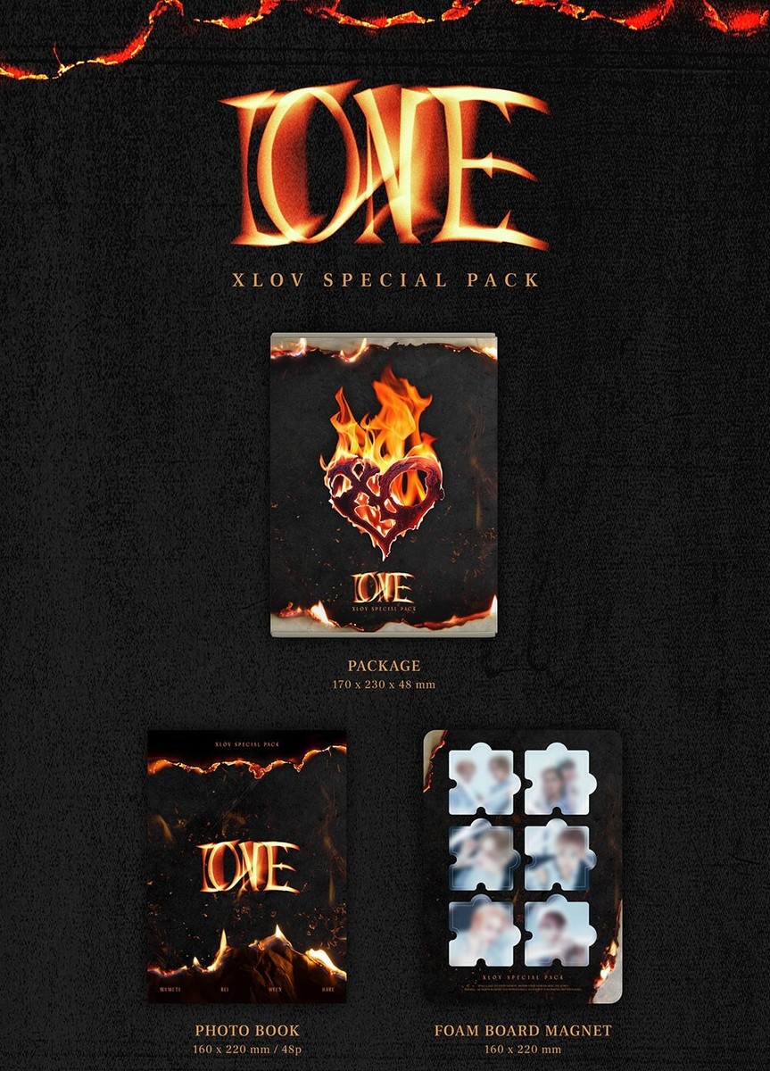 XLOV [I ONE] 2nd Single Album SPECIAL PACK Ver/Photo Book+7 Card+