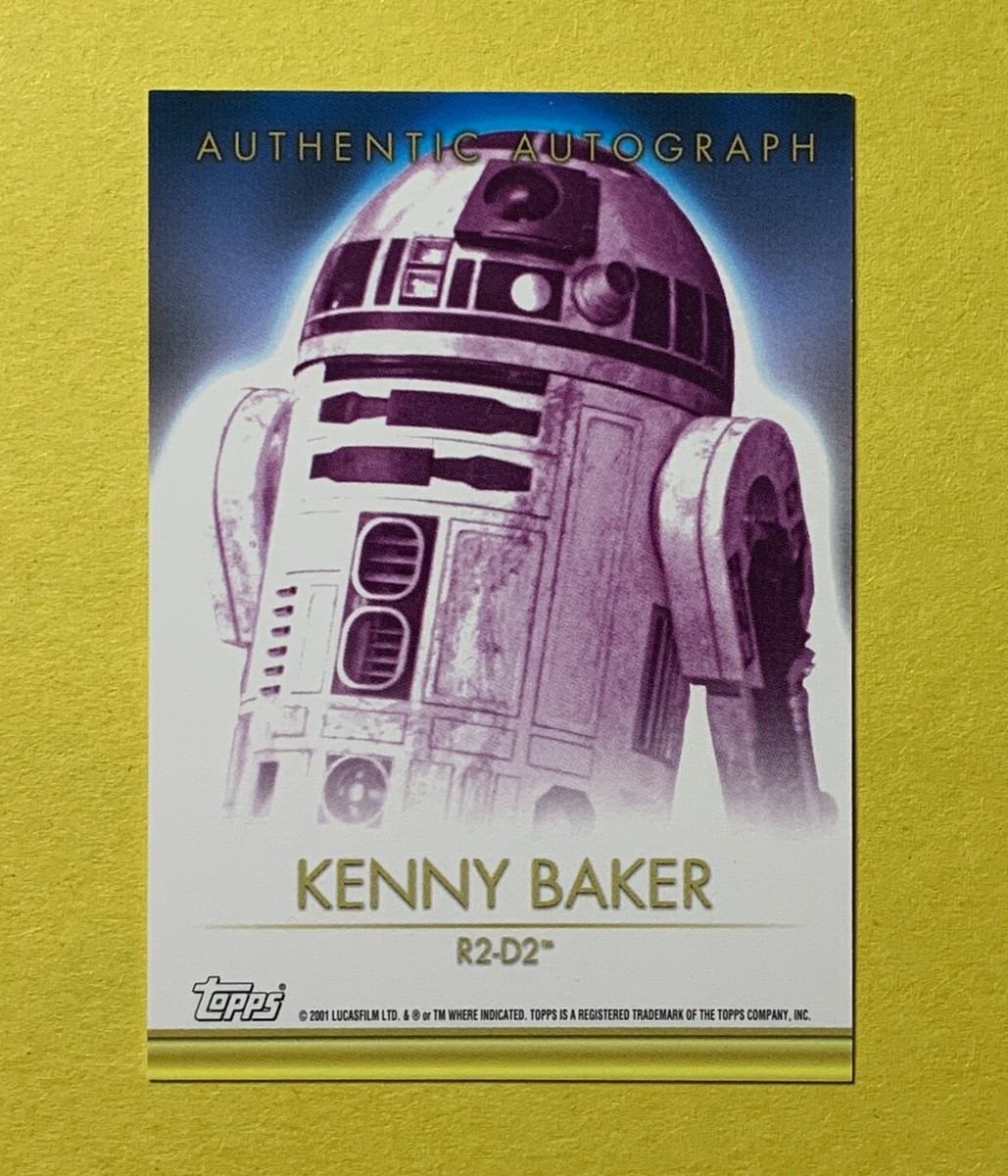 2001 TOPPS STAR WARS KENNY BAKER AUTOGRAPH 