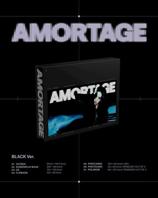 JISOO Mini Album AMORTAGE Exclusive Edition BLACK Ver. CD+P.Book+