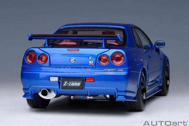 1/18 Nissan Skyline GT-R R34 Nismo Z-Tune RHD Bayside Blue Model
