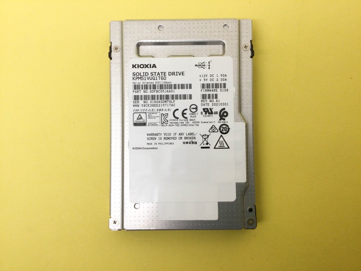 Toshiba PM5-V 1.6TB SAS 12Gbps 2.5-inch Internal SSD KPM51VUG1T60
