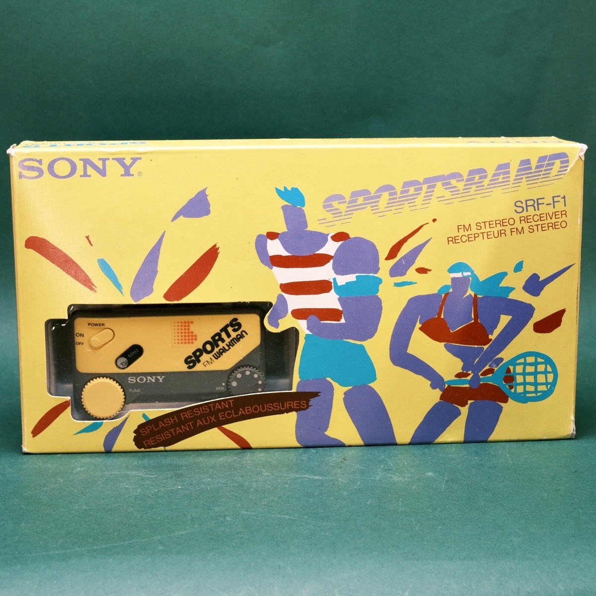 Sony Sports Band Srf F1 Boxed Fm Portable Radio, iconic Mint Boxed