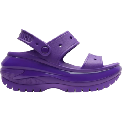 NEW Crocs Classic Mega Crush Sandal Purple 207989-518 High Heel