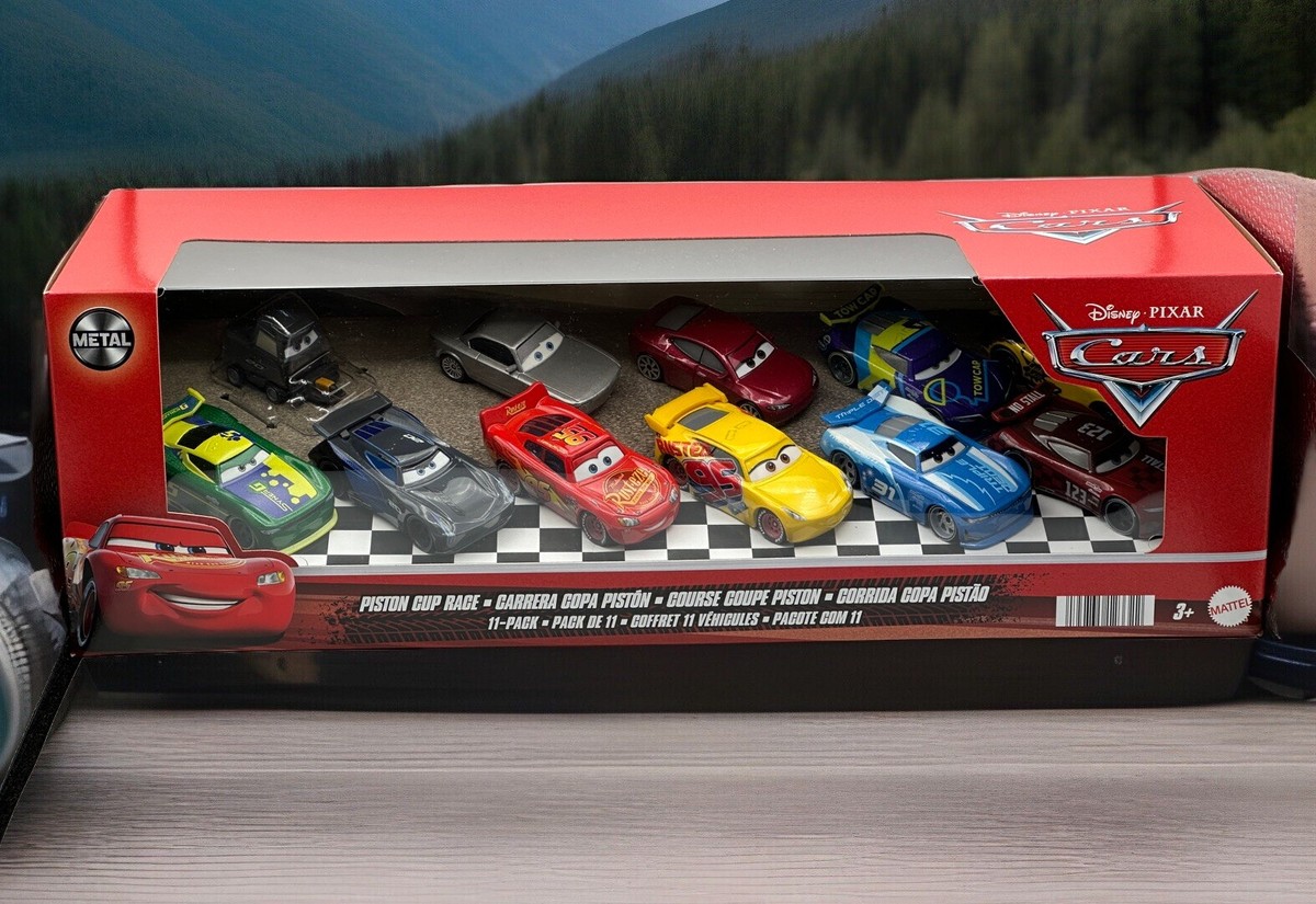 Disney Pixar Cars Piston Cup Race 11 Pack George New Win , Jonas