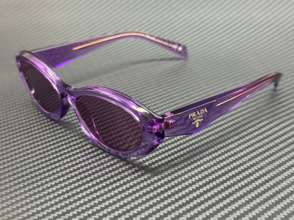 PRADA PR 26ZS 13R07Q Transparent Amethyst Violet Women's 55 mm