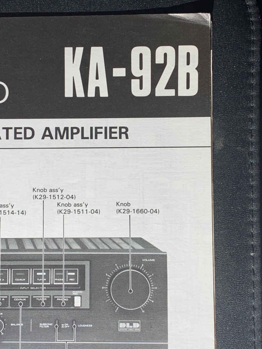 Vintage Kenwood Ka-92b Stereo Intergrated Amplifier Untested for