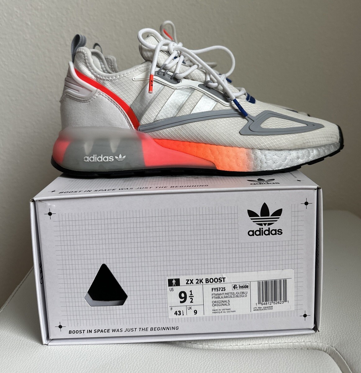 Adidas ZX 2K Boost NASA Men's Size 9.5 FY5725 | eBay