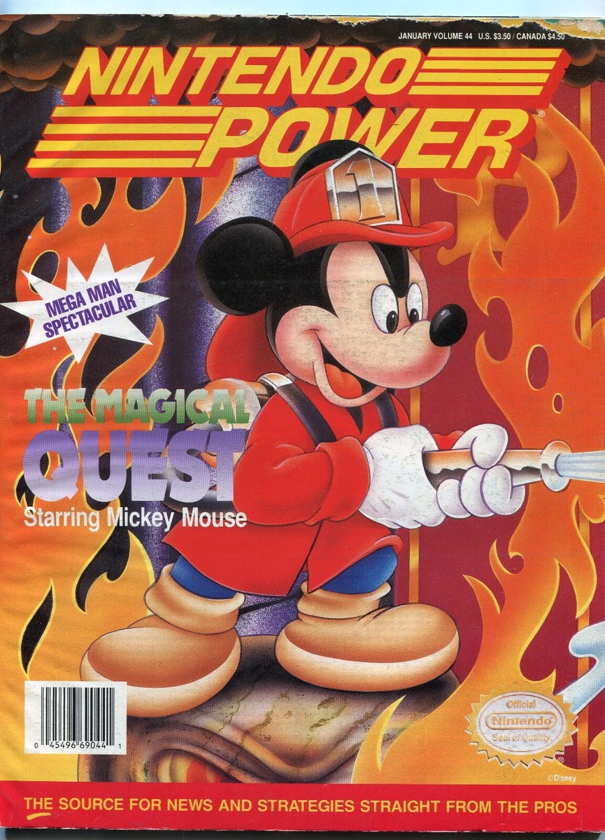 Nintendo Power Magazine Disney Mickey Mouse # 44 1993 Rare