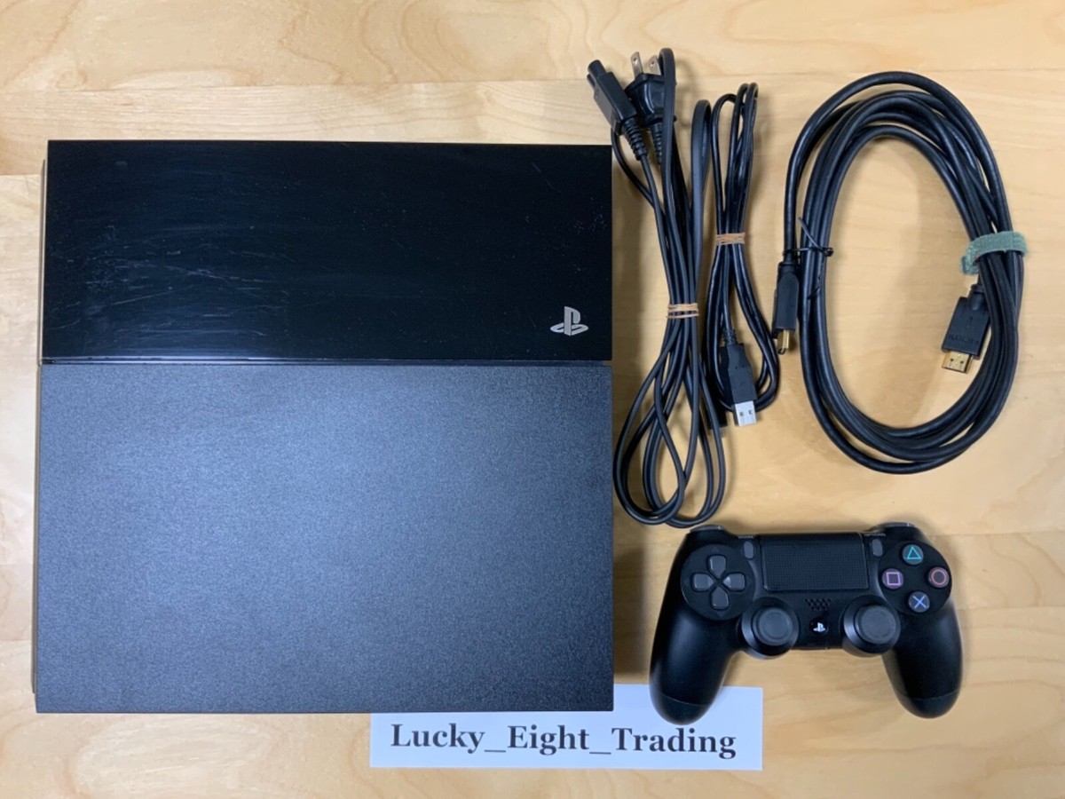 PS4 Jet Black Original 500GB Console Full Accessories Sony