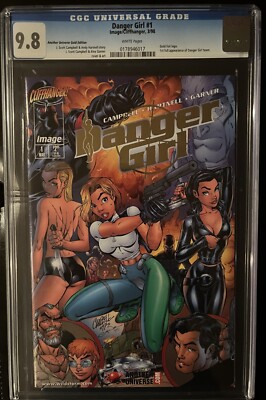 DANGER GIRL #1 ANOTHER UNIVERSE GOLD FOIL VARIANT CGC 9.8 Image