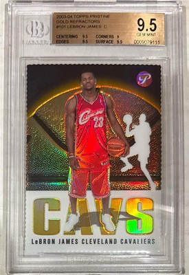 2003-04 Lebron James Topps Pristine GOLD Refractor RC- BGS 9.5 Gem