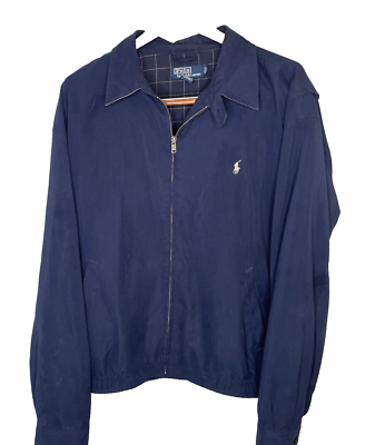 Ralph Lauren Men's Sz XL Jacket Blue VTG Polyester shell Cotton