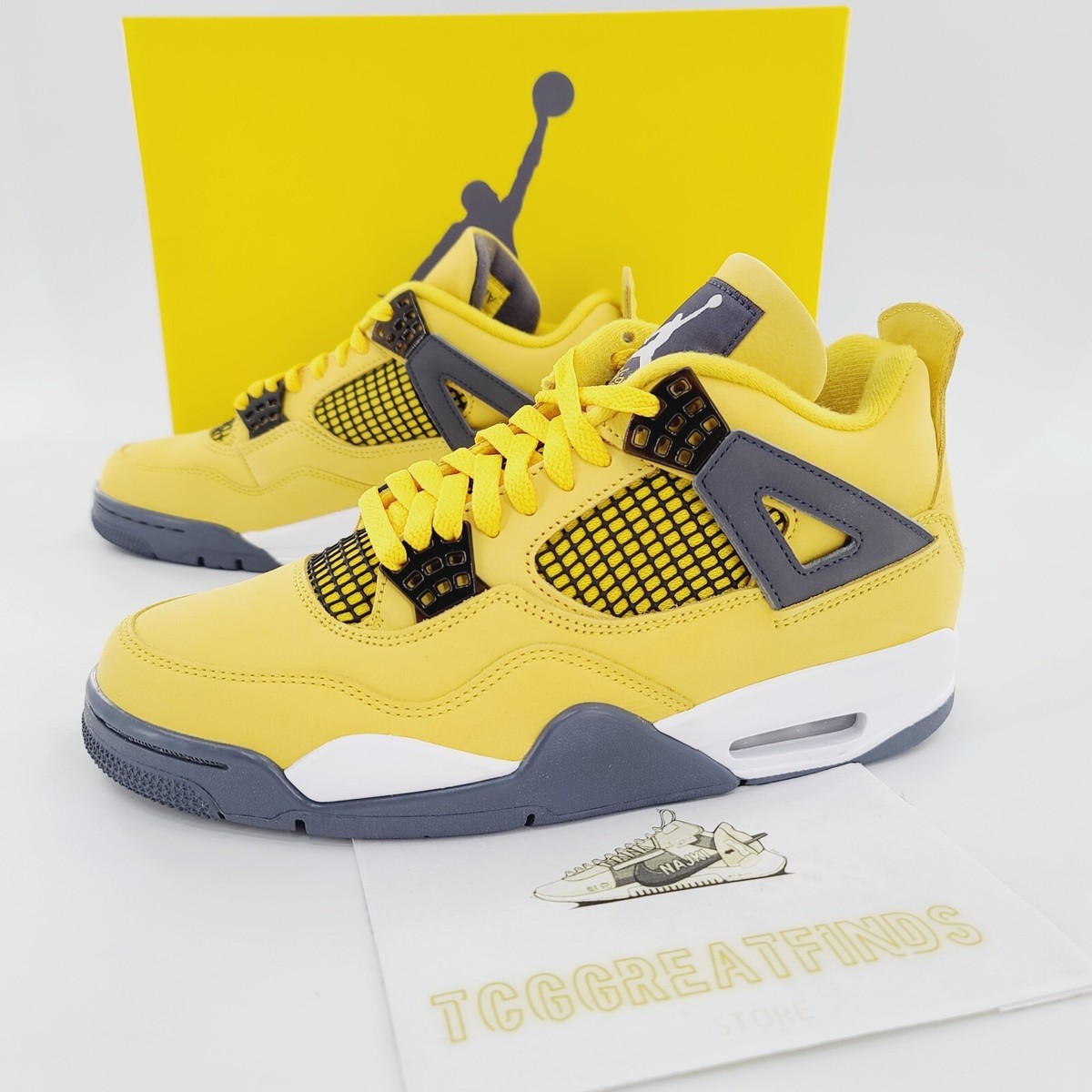 Nike Jordan 4 Retro Lightning Men's Size 9.5 Yellow Basketball