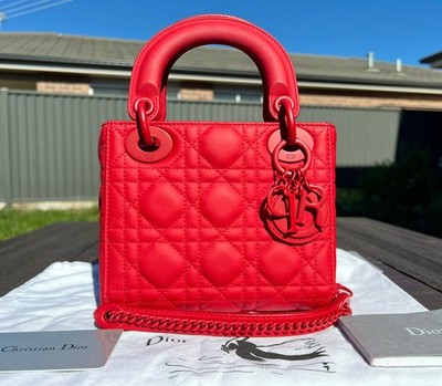 Authentic CHRISTIAN DIOR Lady Dior Ultra Matte Mini Tote Bag | eBay