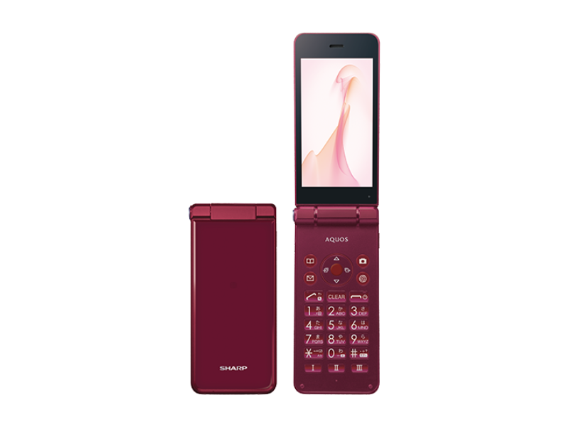 SHARP AQUOS KEITAI RED SH-N01 Android Flip Phone SIM Unlocked
