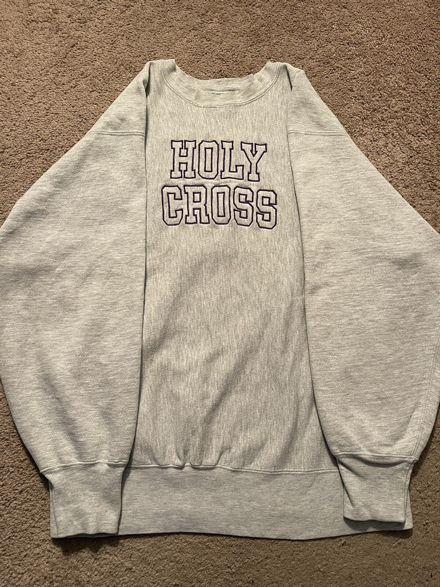 Vintage 80s 90s Holy Cross Champion Reverse Weave Crewneck