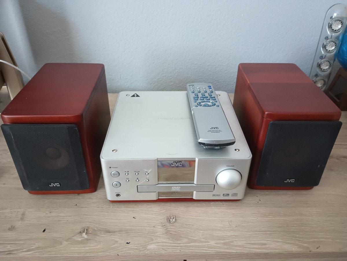 JVC EX-A1 Compact CD DVD System Wood Cone Speakers SP-EXA1 CA-EXA1