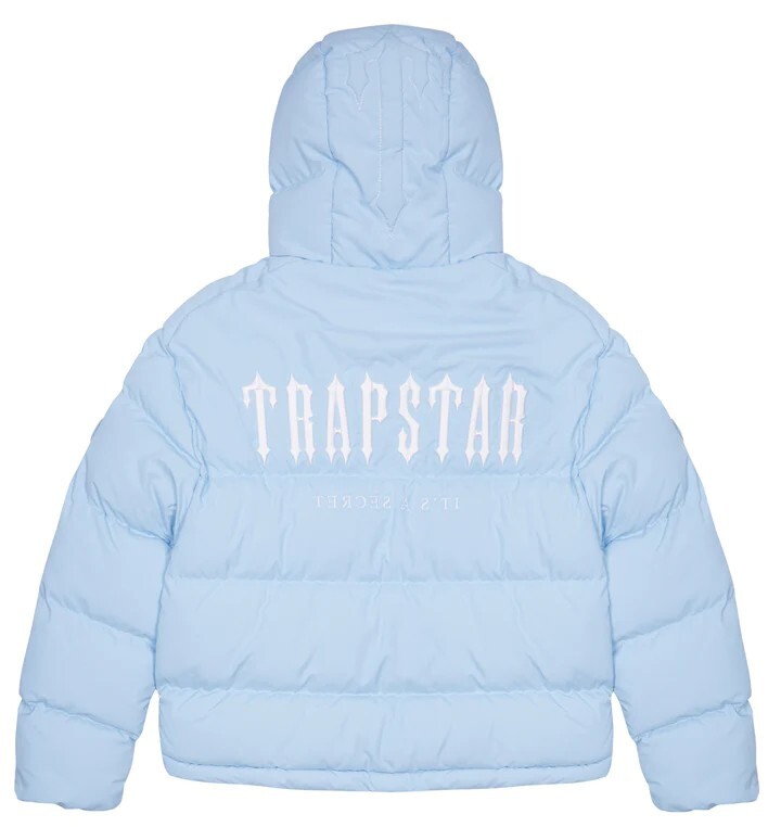 TRAPSTAR DECODED HOODED PUFFER 2.0 - ICE BLUE LARGE | eBay