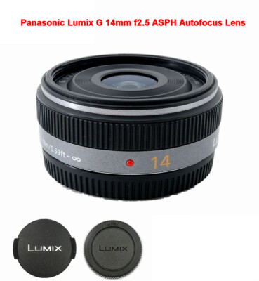 Panasonic Lumix G 14mm f2.5 ASPH Autofocus Lens Silver H-H014 W