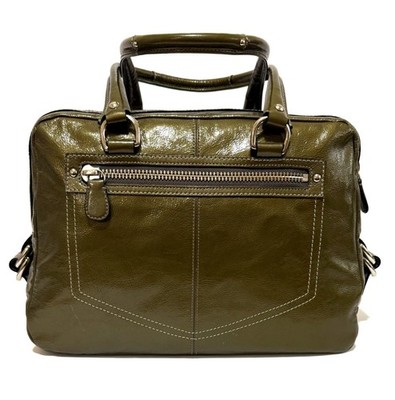 RARE Coach Legacy Archive Ltd Ed Peyton Sage Green Patent Leather