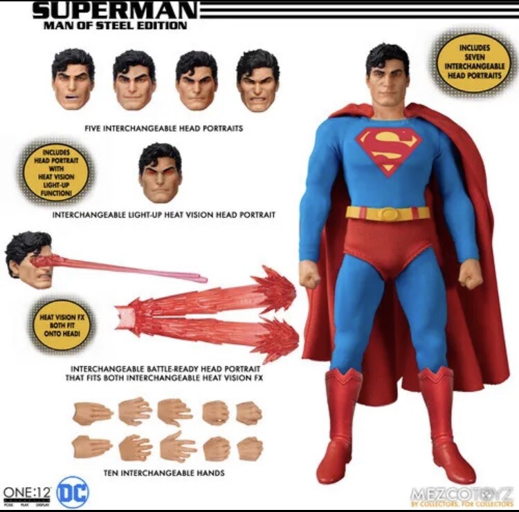 MEZCO 1/12 Superman Man Of Steel Deluxe Figure Limited Edition