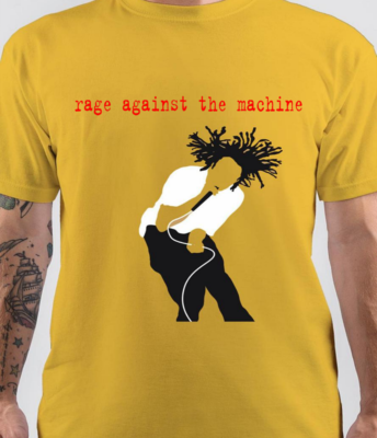 New Zack de la Rocha Rage Against the Machine Shirt Yellow Unisex