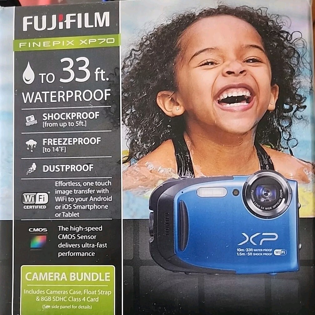 Fuji FinePix XP70 Digital Camera (Orange) 16mp Waterproof 5x 28