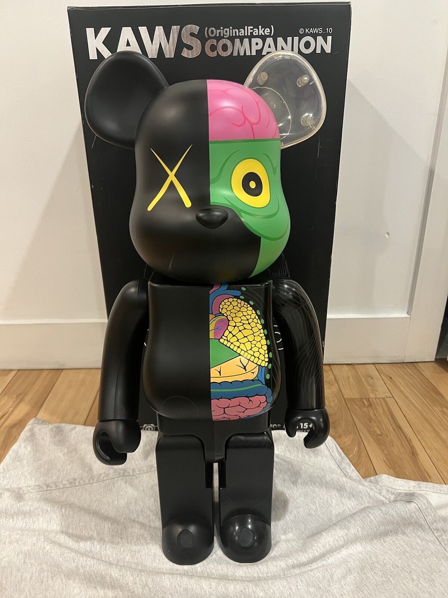 Bearbrick x Kaws Black Dissected Companion 1000% Be@rbrick Medicom