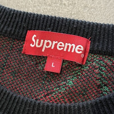 Supreme Cherry Sweater FW14 Size Large Black Cherries Knit | eBay
