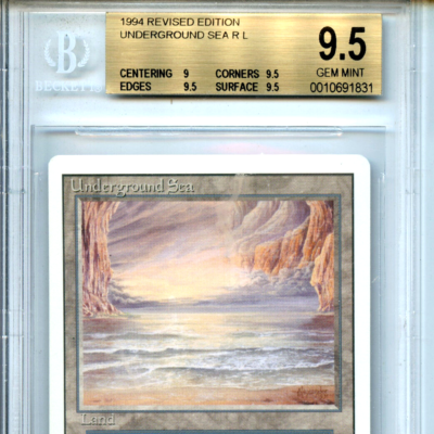 MTG Underground Sea 英語 リバイズド デュアルランド サイン MTG