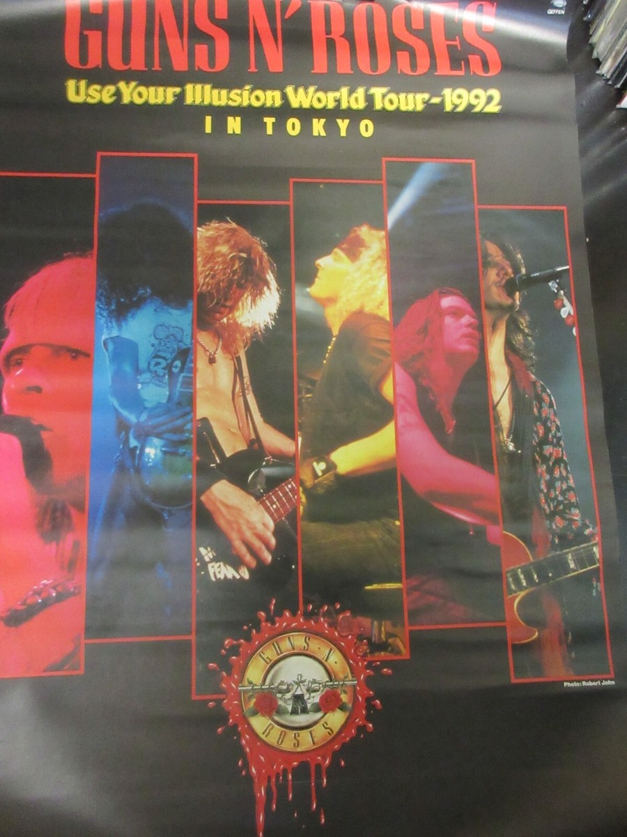 Guns N' Roses Use Your Illusion Tour in Tokyo Japan Promo Poster