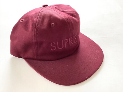 Supreme Tonal Logo 6-Panel Burgundy 2015FW Hat Cap | eBay