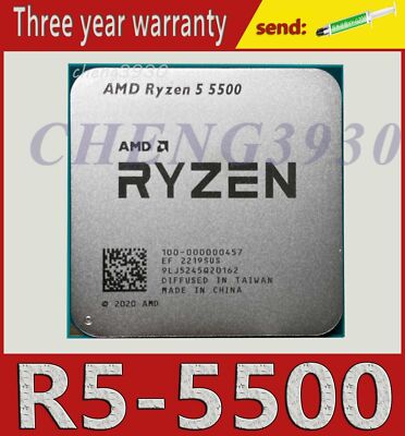 AMD Ryzen 5 5500 6-core AM4 CPU Twelve-thread 3.6GHz 65W R5 5500