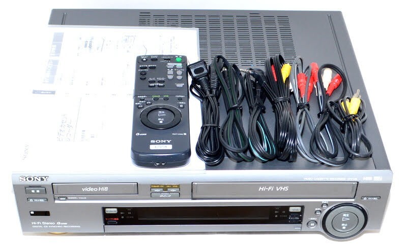 Sony WV-H5 Hi8 8mm VHS VCR Video Deck Player Maintained Tested