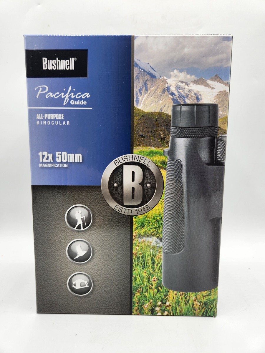 Bushnell 12x50 Pacifica Binocular Black Roof Prism Rubber Armor